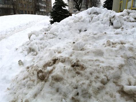 Slushy Dirty Snow Street Stock Photo Image Of Canada 148340338