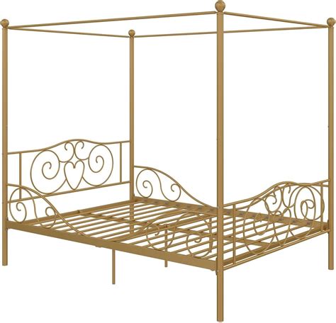Dhp Canopy Metal Bed Full Gold Amazonca Home
