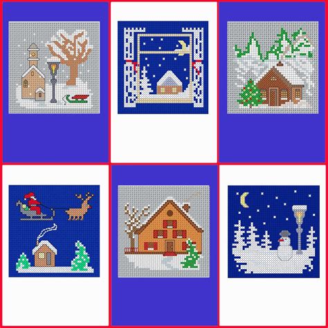 6 cross stitch christmas cards christmas selection uk kitchen and home