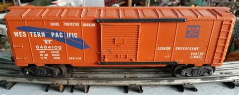 Lionel Postwar 6464 100 Western Pacific Orange Boxcar