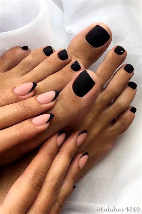 Chic Nails Stylish Nails Trendy Nails Manicure Y Pedicure Black