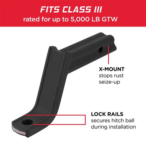 Towsmart Baja X Ball Mount Kit 2 Ball 58 Pin 5 14 Drop X 4