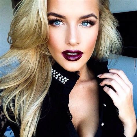 dark red lipstick blonde hair fergie for wet n wild ★celebrity close ups★ pinterest