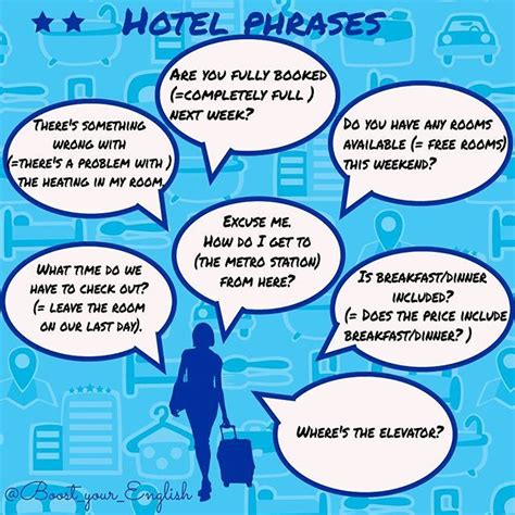 Boost Your English On Instagram Hotel Vocabulary Finish These