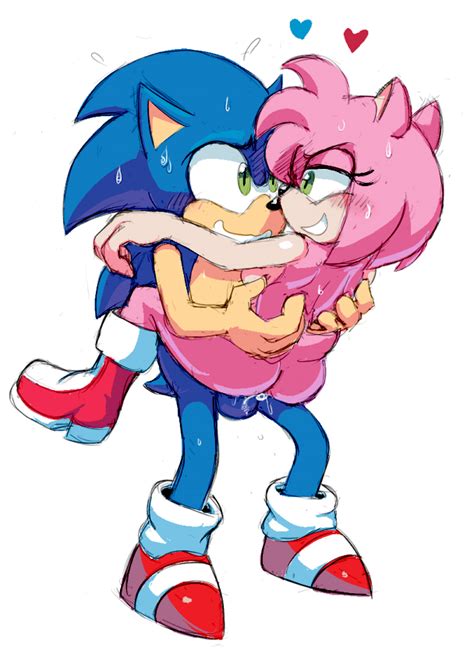 Rule 34 2016 Amy Rose Anthro Balls Breasts Carrying Extraspecialzone Eye Contact Female Heart