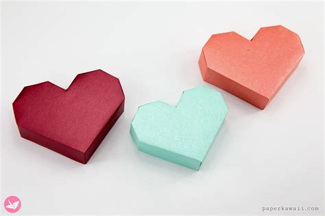 Paper Heart Box Tutorial Via Paperkawaii Heart T Box Heart Box