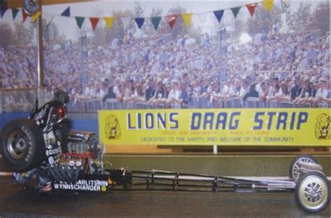 Lions Drag Strip Metal Sign By Mo Hernandez