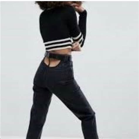 Asos Jeans Asos High Waisted Plumbers Butt Crack Jeans Nwt 32
