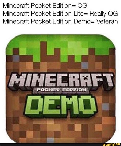 Minecraft Pocket Edition Og Minecraft Pocket Edition Lite Really Og