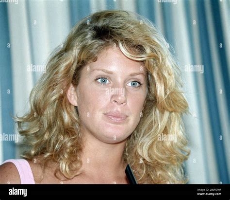 Model Rachel Hunter Wife Of Rod Stewart Meets The Press At The Cannes