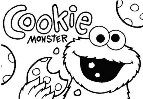 Cookie Monster Coloring Pages Set With Your Favorite Characters From