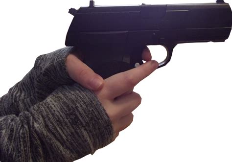 Transparent Png Hand With Gun Meme It Is A Very Clean Transparent