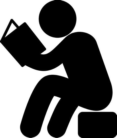 Man Sitting And Reading Book Svg Png Icon Free Download 35806