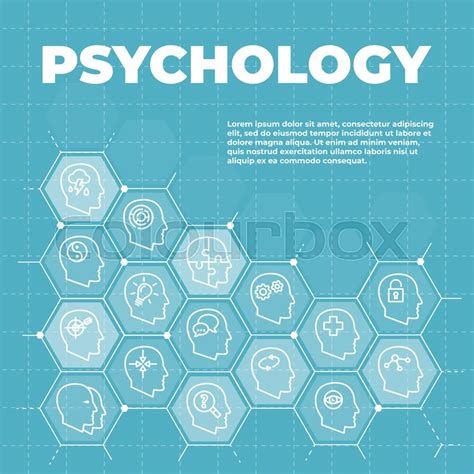 Psychology Background With Icons And Stock Vector Colourbox