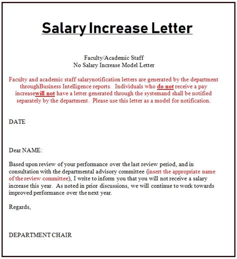 Salary Increase Template Professional Word Templates