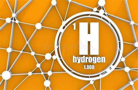 Elemento Químico H De Hidrogênio Sinal De Hidrogênio Com Número Atômico