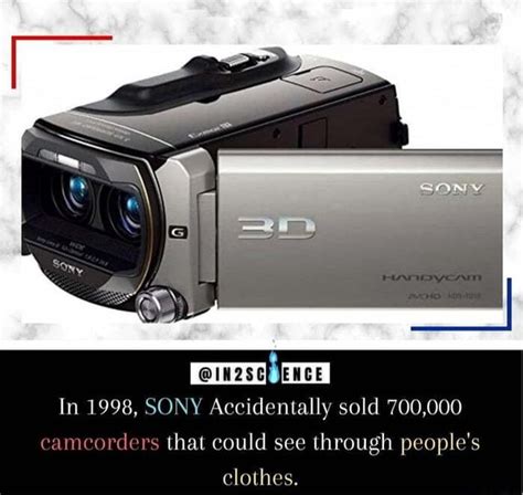 In 1998 SONY Accidentally Sold 700 000 Camcorders That Could See