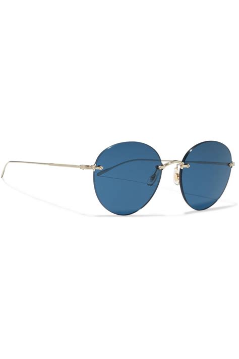 Oliver Peoples Coliena Round Frame Gold Tone Sunglasses The Outnet