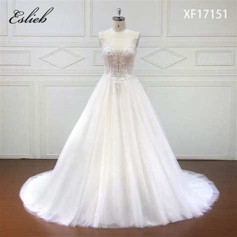 eslieb high end custom made deep v bridal boho wedding dress 2018 beads crystal wedding dresses