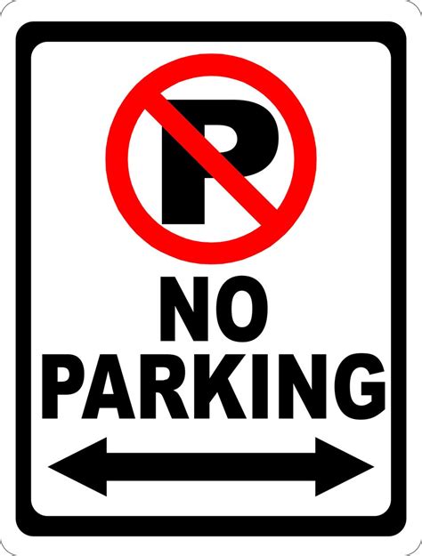 We offer custom floor marking signs so you can have the communication you need. No Parking Sign with Symbol and Arrow - Signs by SalaGraphics