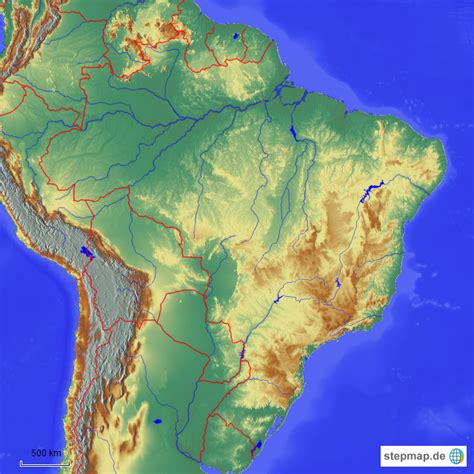 Brasilien Karte Brasilien Nachbarländer von hermansailor