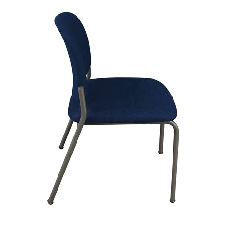 Flash furniture hercules series premium curved triple braced & double hinged navy fabric metal folding chair ensure that your guests, clients or parishioners pay more attention to you than the clock with these. Curtis Used Armless Stack Chair, Navy Blue - National ...