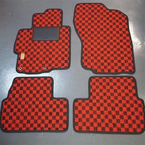 Jdm Evo X Floor Mat Lhd Karo Sisal Checker Mats Red Black Rare Bespoke