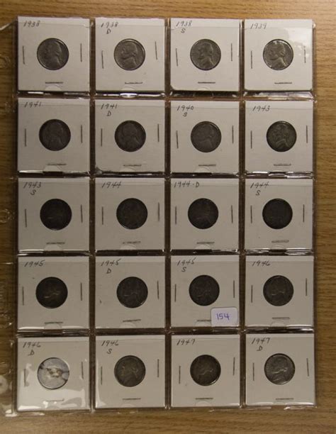 20 Jefferson Nickels Including 8 War Nickels Excelsior Auction Company