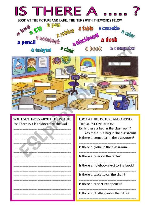 There Is There Isn´t Esl Worksheet By Bburcu