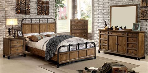 Oak furniture collections 2019 sale now on. Mcville Dark Oak Panel Bedroom Set, CM7558Q, Furniture of ...