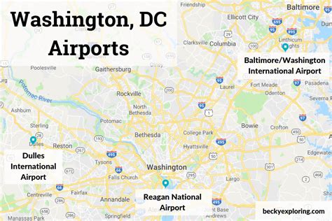 Washington Dc Airports Map Map Of The Usa With State Names