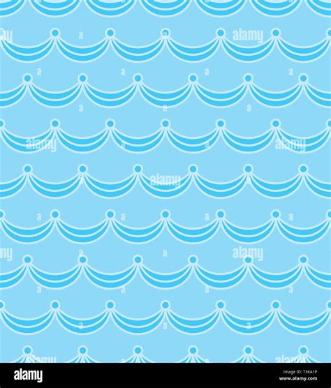 Sea Water Seamless Texture Of Repeating Waves Vector And Illustration