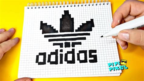 Adidas ПО КЛЕТОЧКАМ легко нарисовать Pixel Art КАК НАРИСОВАТЬ