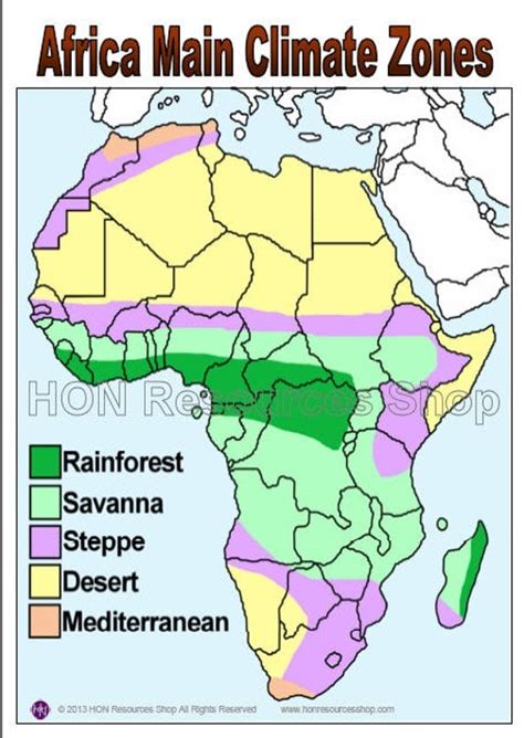 Africa Map Climate Zones