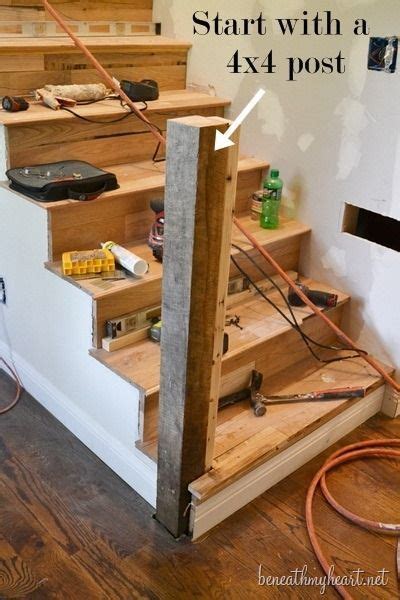 For a more comfortable handrail, attach a 1x2 cap along the. How to Build a Newel Post - Beneath My Heart | Stair posts ...