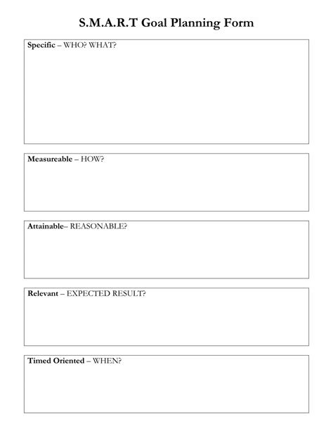 10 Best Blank Printable Goals Template Smart Pdf For Free At Printablee