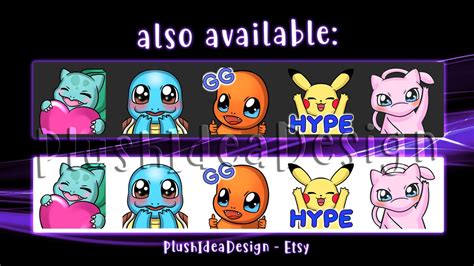 Cute Pokemon Theme Panels 9 Twitch Panel Package Graphics Etsy