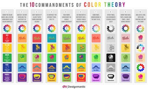 10 Commandments Of Color Theory Infographic Best Infographics