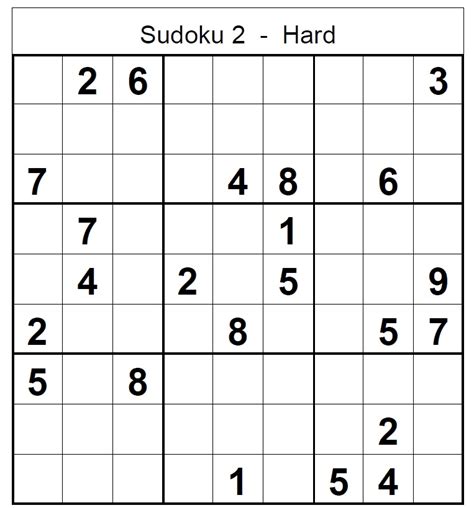 Hard Printable Sudoku Puzzles Customize And Print