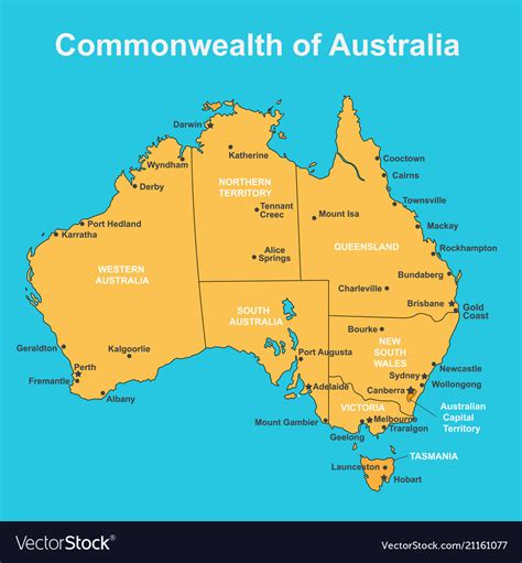 Map Of Australia Major Cities Cities And Towns Map Gambaran