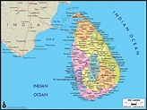 Sri Lanka Political Wall Map | Maps.com.com