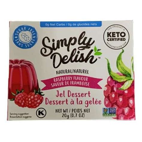 simply delish natural raspberry jel dessert 20g box sedo snax
