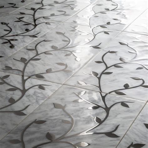Indoor Tile Agra Vine Bianco Carrara Artistic Tile Wall Marble