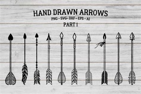 Hand Drawn Boho Arrows Svg Vector And Png Graphic By Seaquintdesign