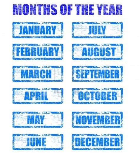 Months Of The Year Templates Activity Shelter
