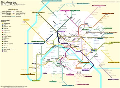 Mappa Di Metropolitana Di Parigi Francia