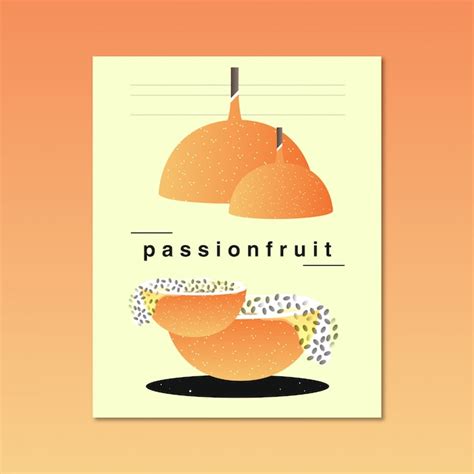 Premium Vector Abstract Passion Fruit Illustration