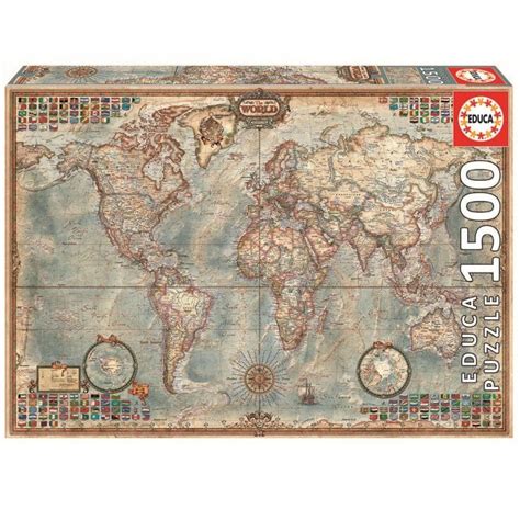 University Games Educa Borras Political World Map 1500 Piece Jigsaw