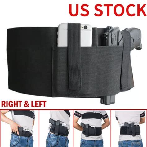 Tactical Belly Band Holster Concealed Carry Hand Gun Hunting Pistol Waist Belt 1324 Picclick