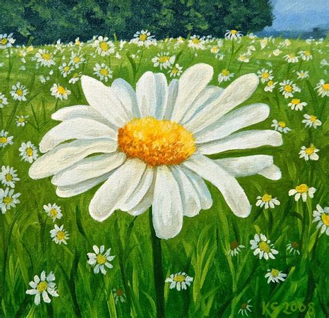 Daisy Flower Painting